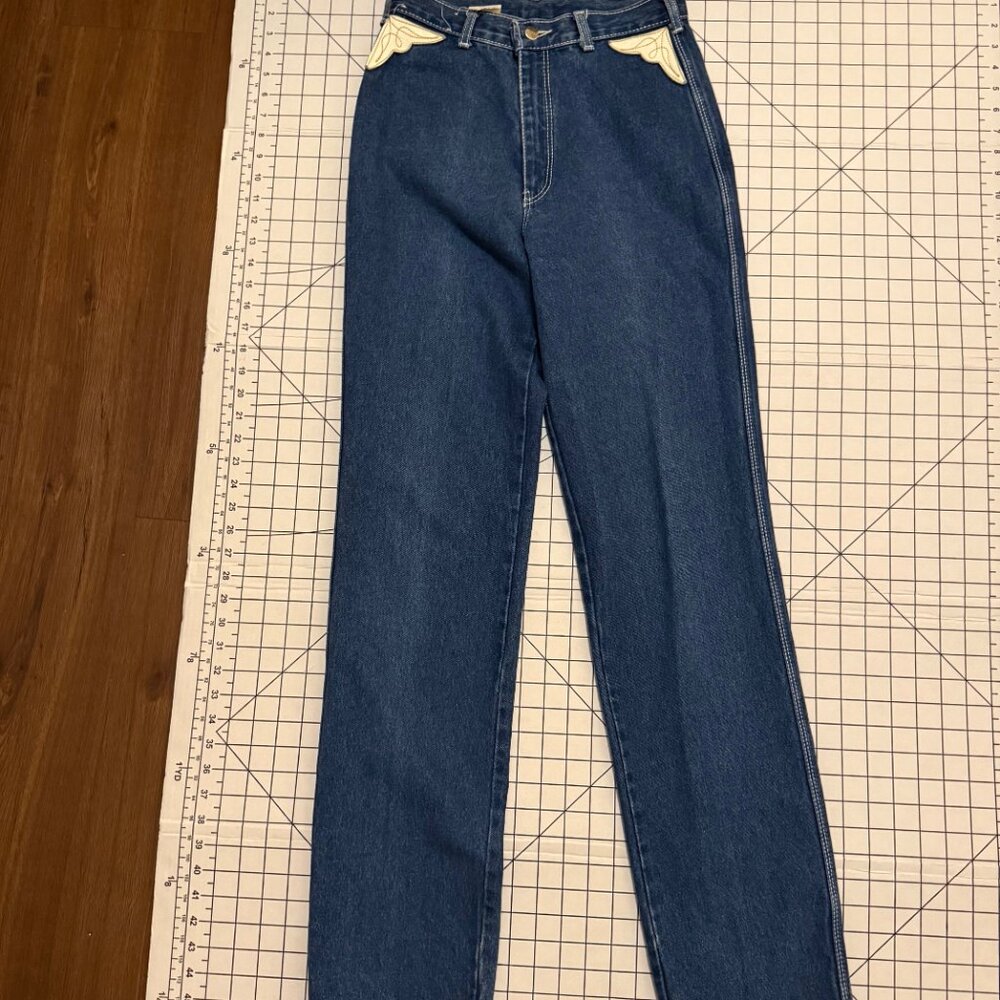1980s Fancy Ass Jeans with Off-White Leather Pocket Detail